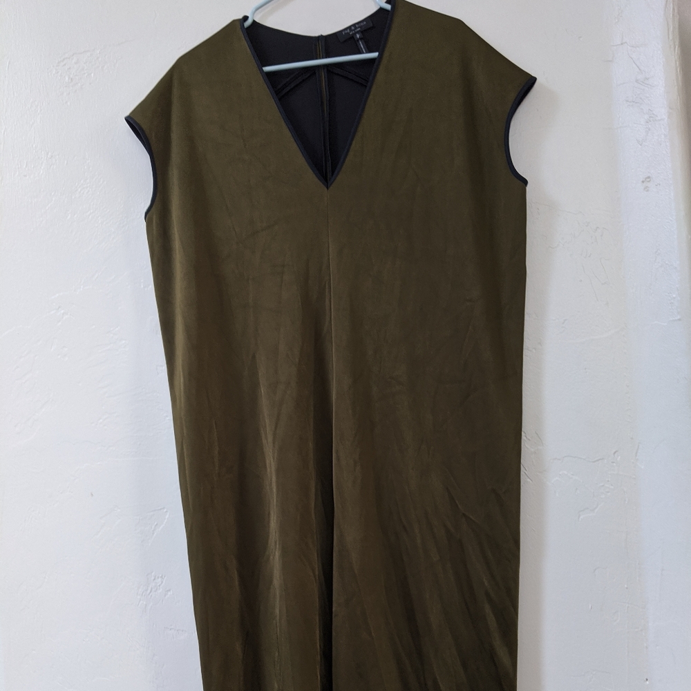 Rag & Bone Olive Green Silk Dress